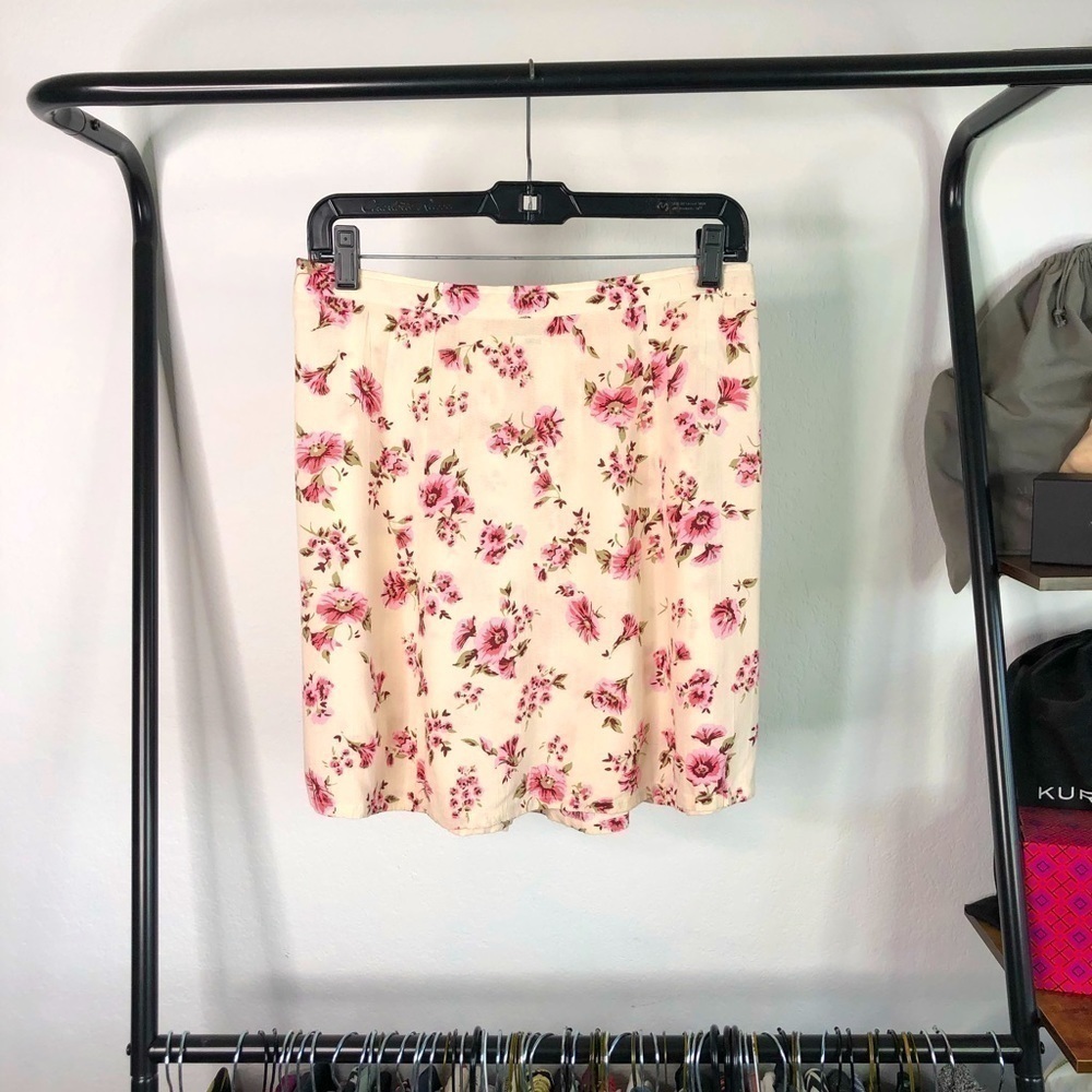 Amuse Society Pink Floral Ditsy Skirt